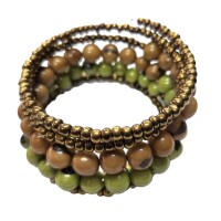 Amazon Green Earth Spiral – Acai Seed Bracelet