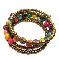 Amazon Multicolor Energy Spiral – Acai Seed Bracelet