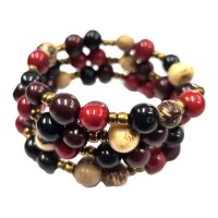 Natural Berry Fusion Spiral – Acai Seed Bracelet