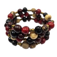 Natural Berry Fusion Spiral – Acai Seed Bracelet