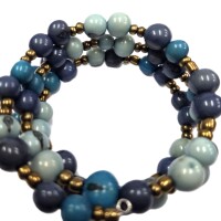 Ocean Breeze Spiral – Acai Seed Bracelet