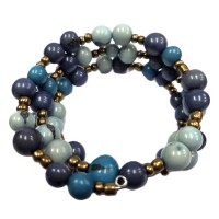 Ocean Breeze Spiral – Acai Seed Bracelet