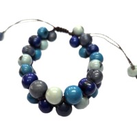 Blue Harmony Adjustable – Acai Seed Bracelet