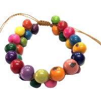 Rainbow Energy Adjustable – Acai Seed Bracelet
