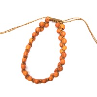 Sunset Orange Adjustable – Acai Seed Bracelet