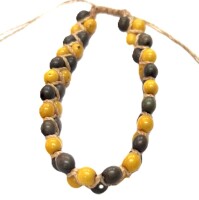 Golden Earth Contrast – Acai Seed Bracelet