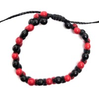 Red Black Fusion Adjustable – Acai Seed Bracelet