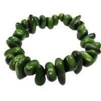 Forest Green Tagua Flow Bracelet