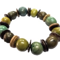 Forest Green Balance – Tagua Bracelet