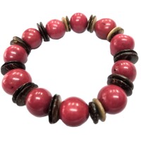 Pink Fusion Layers – Tagua Bracelet