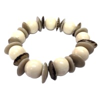 Pure White Minimal – Tagua Bracelet