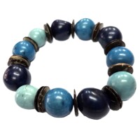 Blue Gradient Layers – Tagua Bracelet
