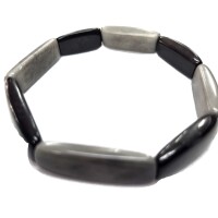 Graphite Contrast Link – Tagua Bracelet