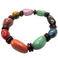 Artisan Color Flow – Tagua & Coconut Bracelet