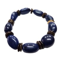 Midnight Blue Structure – Tagua & Coconut Bracelet