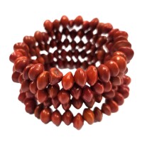 Pure Red Energy Spiral – Huayruro Bracelet