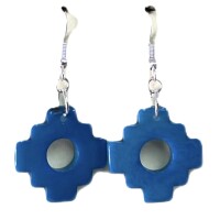 Andean Geometry – Handmade Tagua Earrings
