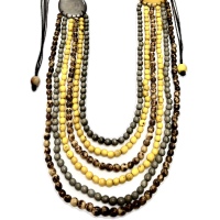 Golden Fern – Handmade Vegan Ivory Necklace