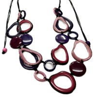 Sunset Magnolia – Artisan Vegan Ivory Necklace