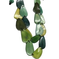 Golden Terra Bloom – Handmade Vegan Ivory Necklace