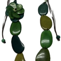 Golden Savannah Bloom – Artisan Vegan Ivory Necklace