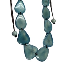 Sunset Ivory Fern – Handmade Ecuador Vegan Necklace